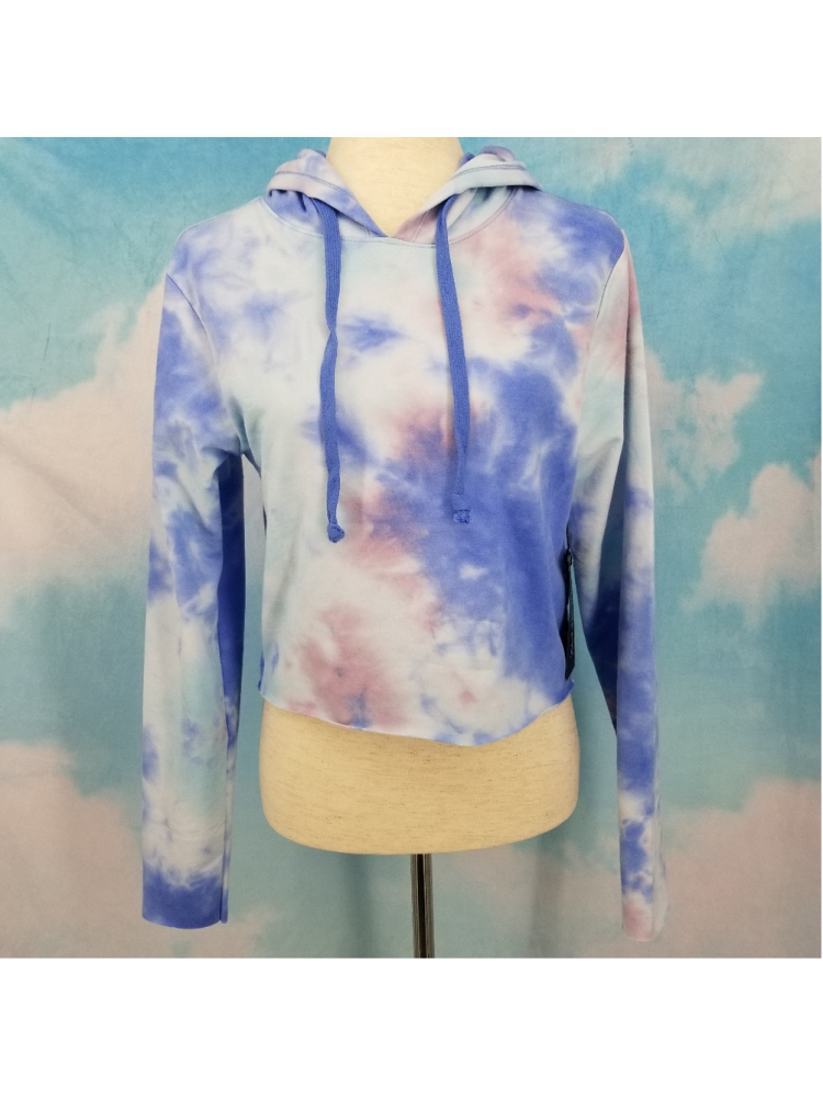 Wildfox Cropped Hoodie Small Nwt Tie Dye Painted Sky Ivy Sweatshirt Lounge